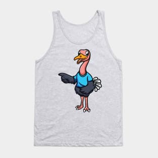 Human-like Anthropomorphic Cute Cartoon Ostrich Tank Top